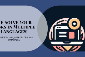 do python, cpp , java, php and database programming projects or assignments