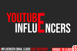 research youtube influencer email leads
