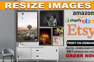 resize bulk images, upscale ai image, increase dpi 600, etsy print on demand