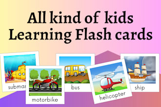 design printable flashcards for kids