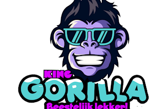 do mascot monkey and gorilla logo with unlimited revisions