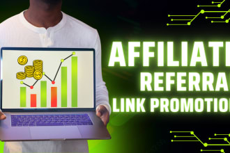 do organic affiliate referral link promotion, website promotion, crypto