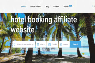 create hotel booking, travel and affiliate wordpress website