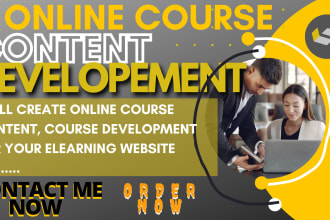 develop online elearning course content lesson plan  curriculum course creator