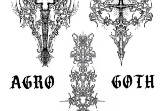 design a symmetrical cyber sigilism, agrogoth, tribal, neotribal tattoo for you