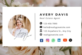 make a professional clickable HTML email signature