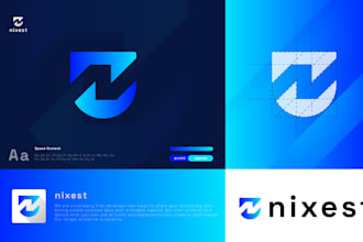 make trendy minimalist and modern startup tech existing logo