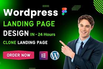 build professional wordpress landing page and clone landing page by elementor