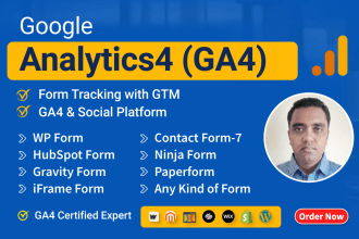 setup or fix ga4,google analytics hubspot,ninja,calendly,gravity form tracking