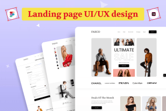 do figma design, website UI, mockups and figma website design uiux,ux ui design