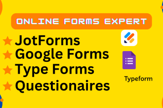 create typeforms, jotforms, google surveys for you
