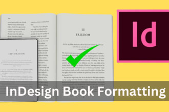 indesign book formatting, typesetting, and epub for KDP, lulu, paperback
