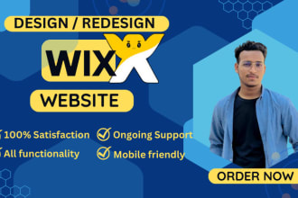 create design wix website or wix ecommerce, wix online store