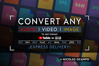 convert youtube, audio or video file to mp3, mp4, any format