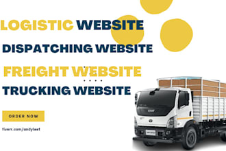 create logistic website, trucking, dispatching website, freight broker