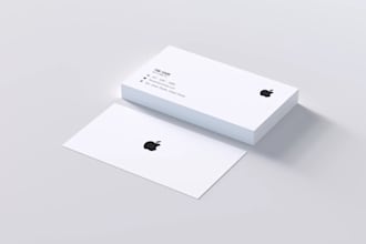 make sleek business card design with qr code and stationery
