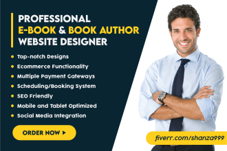 design an ebook, book author, children book  website and landing page