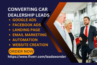 generate car dealership car repair automotive auto dealer used car leads website