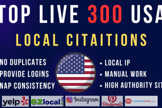 do top 300 USA local citations and directory submissions