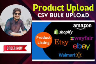list products on etsy, amazon, ebay, shopify, wayfair and walmart