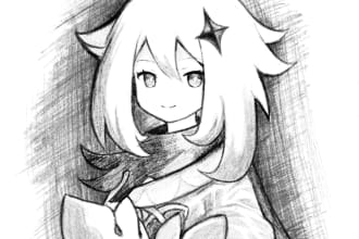 draw you anything with pencil style art