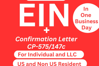 get your ein tax id  in 24 hours from irs for US and non US