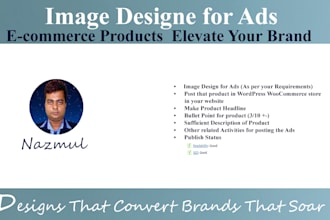 design images for ads and ecommerce products with posting