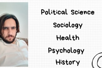 write on sociology, political science, health, history, psychology
