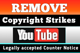 remove youtube copyright strike, send counter notice, solve copyright violations