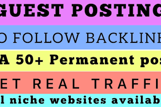 do guest posting and link insertion on high da traffic websites