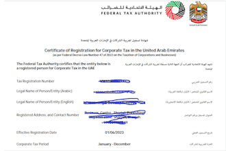 do corporate tax registration, vat registration,  accounting