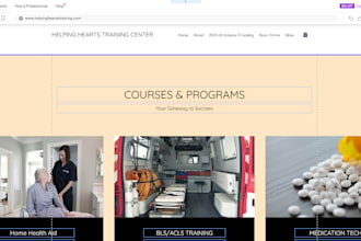 set up website for health courses on wix, canvaslms, google classroom