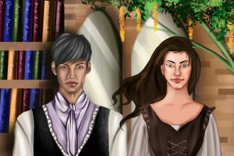 make a cool detailed digital art or illustration