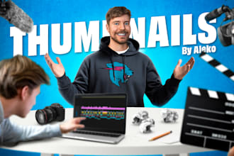 design an eye catching youtube thumbnail for you