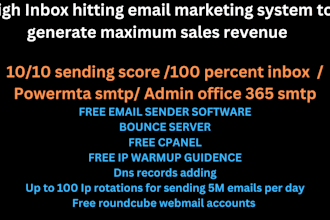setup powermta smtp server send email to unlimited  bulk emails inbox smtp
