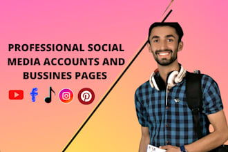 create professional business pages and social media accounts
