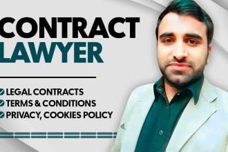 be your lawyer to draft legal contract,agreement,nda,terms and conditions
