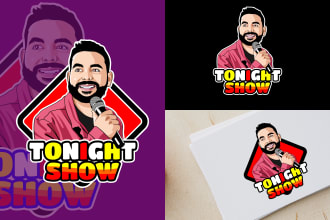 do cartoon, podcast logo and cover art design