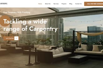 build woodworking website handcrafted service, furniture website carpentry store
