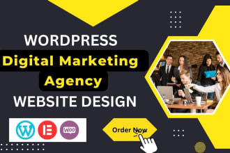build a modern attractive digital agency marketing website on wordpress