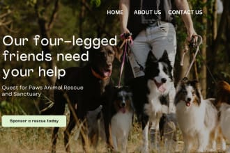 create pets website, dog website, pet store, veterinary website for pet owners