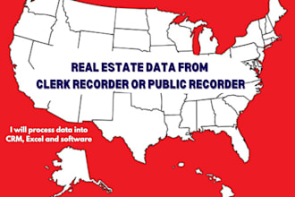 process real estate data from clerk recorder