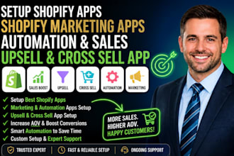 setup shopify apps shopify marketing apps automation sales upsell cross sell app