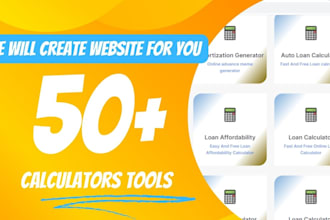 create  calculators tool website