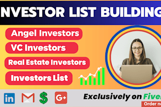 do top angel investors, crunchbase, vc list any type of investors leads