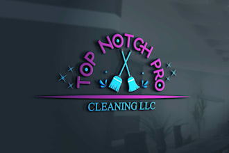 design clean house, janitorial and commercial cleaning logo