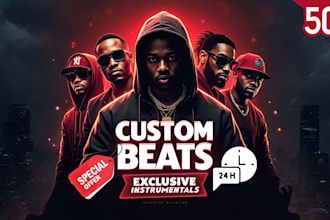 make 10 custom trap, hiphop, drill, afro, or reggaeton beats