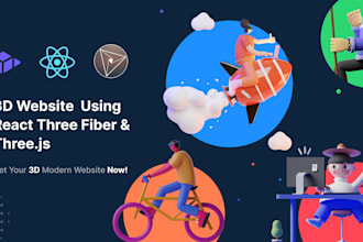 build a 3d website with threejs and react