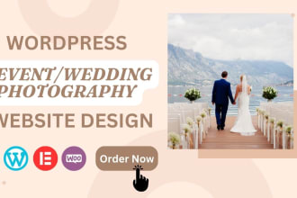 build a attractive event ,photography, wedding and portfolio website
