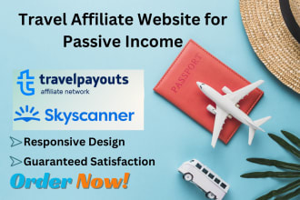 build travel affiliate marketing agency website for passive income